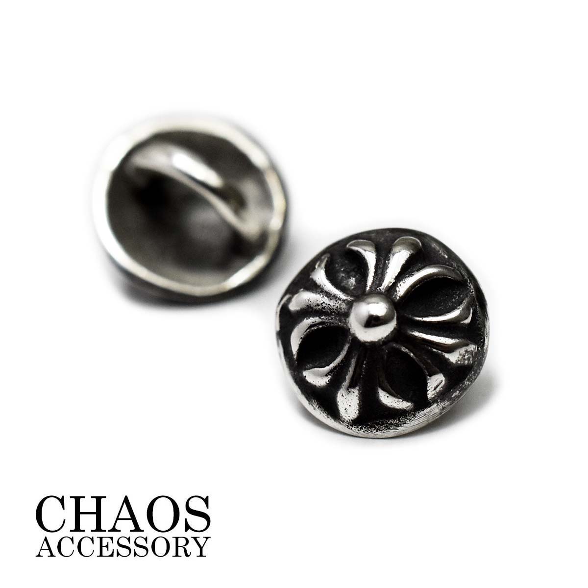 ループタイプ】【直径8mm】 ゴシッククロス クロスボール コンチョ