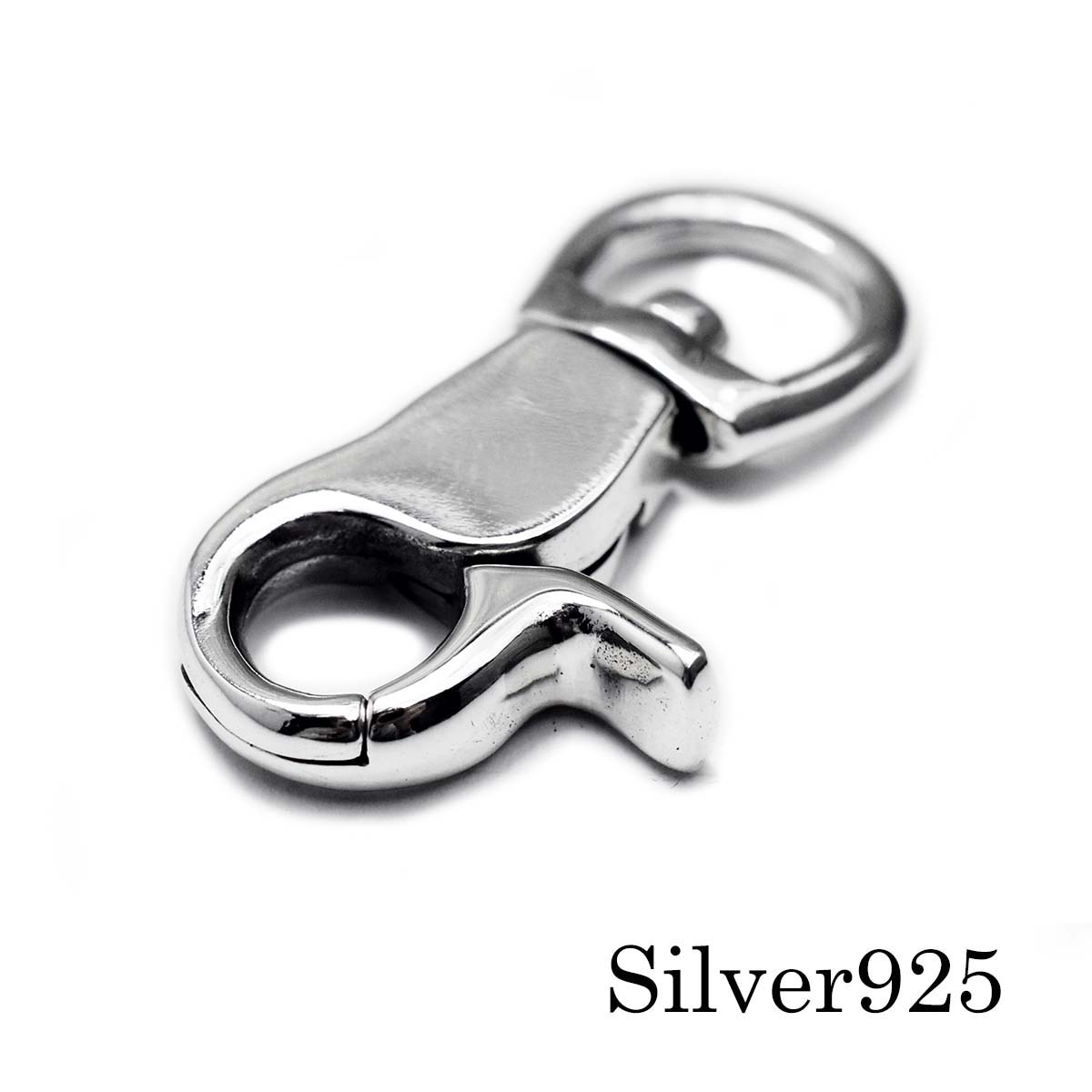 シルバー925 プレーンクリップ　シンプル　レバーフック L size）肉厚シルバー925 プレーンクリップレバーフック