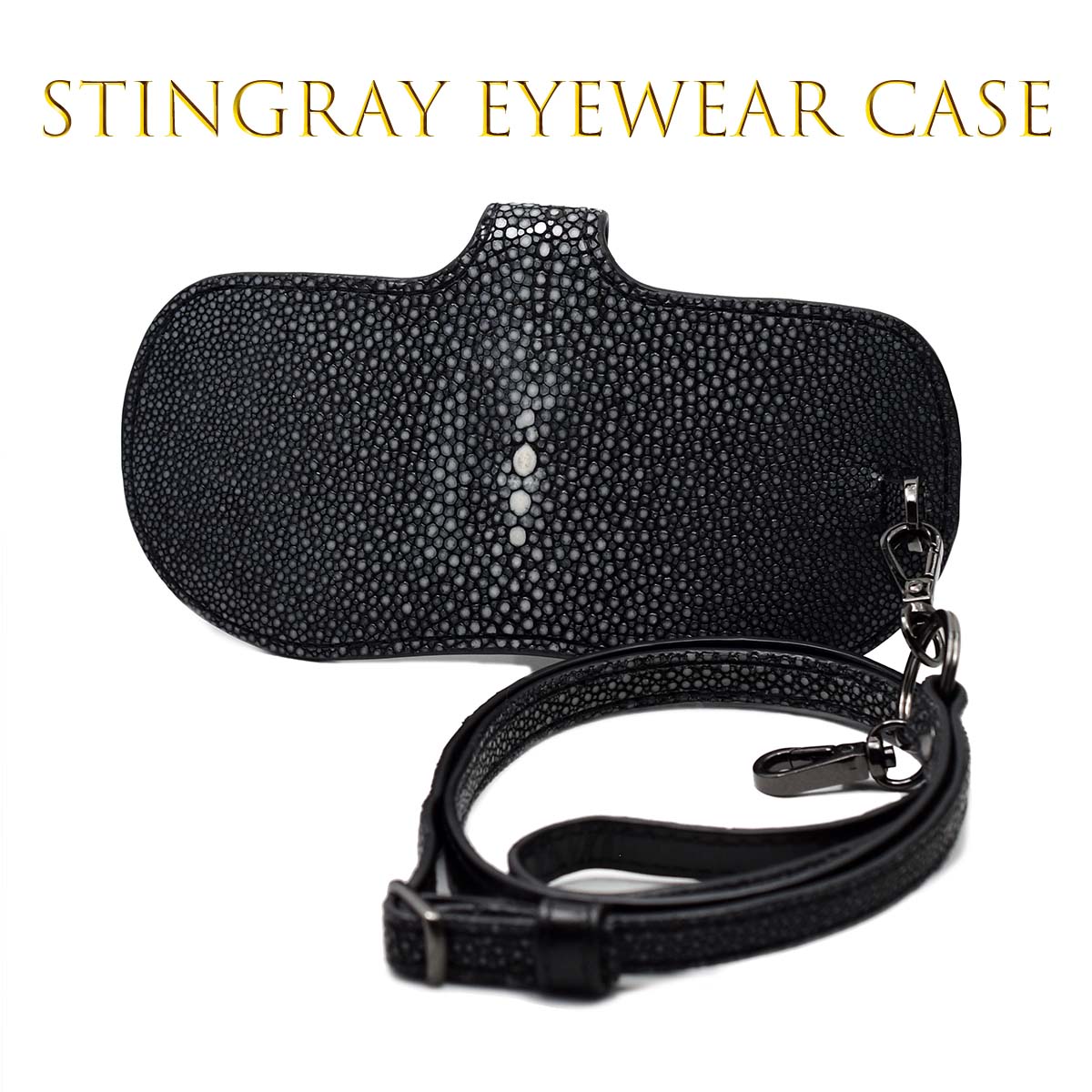 薄型 アイウェアケース 眼鏡ケース 本革 エイ革 メンズ レディース