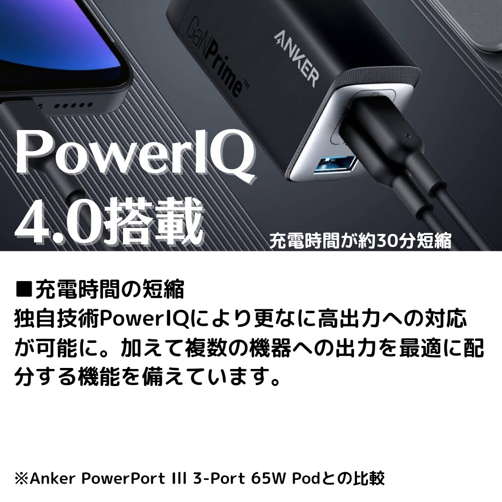 新生活】アンカー anker 735 charger (GaNPrime 65W) & powerline iii 