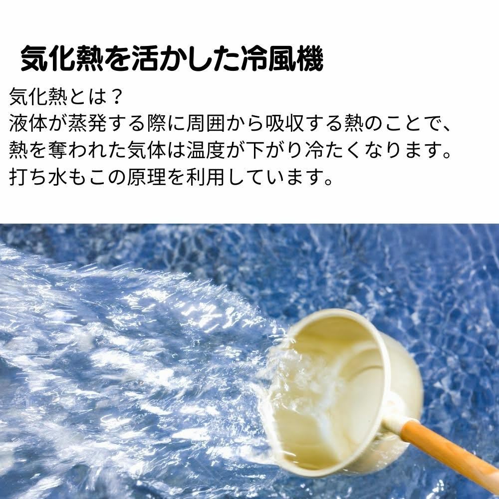 2021年 夢卓上クーラー 気化熱を利用した エコな 冷風機 DT-TR2105W (おまけ付き：新冷感ブルー色のタオル)