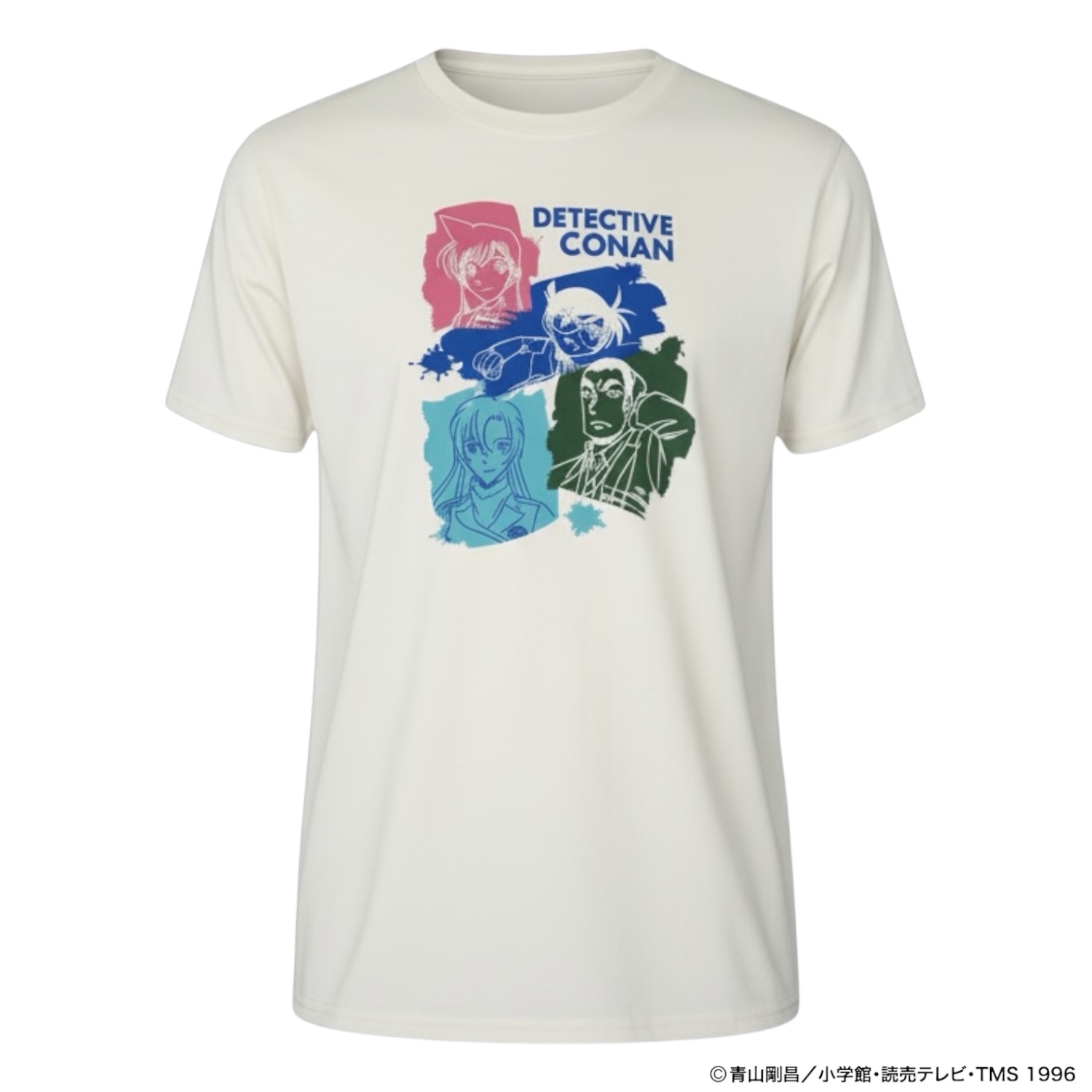 名探偵コナン コナン 映画 ペイント柄 プリント 天竺 半袖 Tシャツ 春 