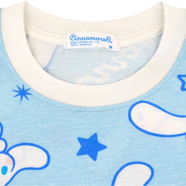 【匿名配送】 サンリオ ジェラピケ 総柄 ロングTシャツ シナモロール シナモロール Tシャツ 総柄 半袖 シナモン サンリオ キャラクターズ