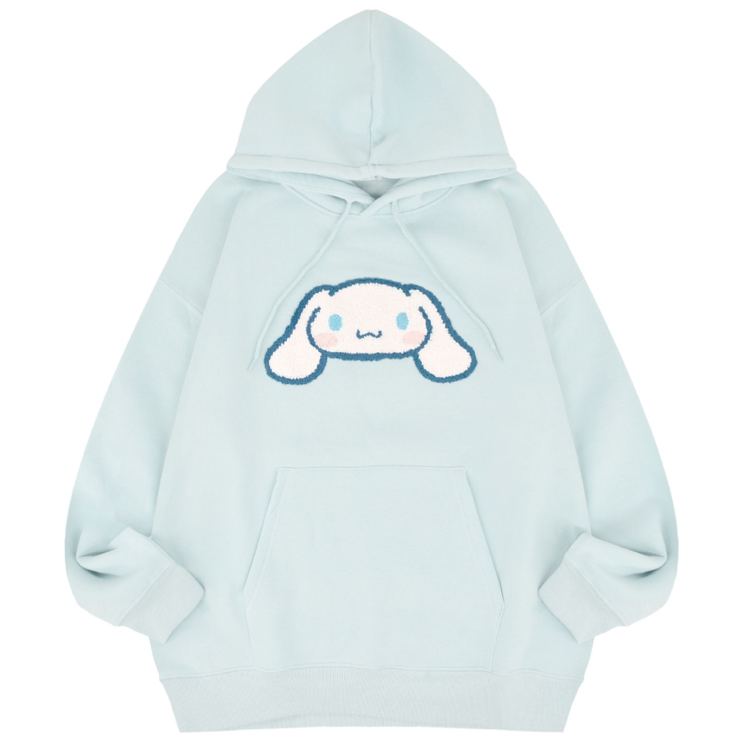 シナモロール パーカー 裏起毛 オーバーサイズ 刺繍 ロゴ サンリオ