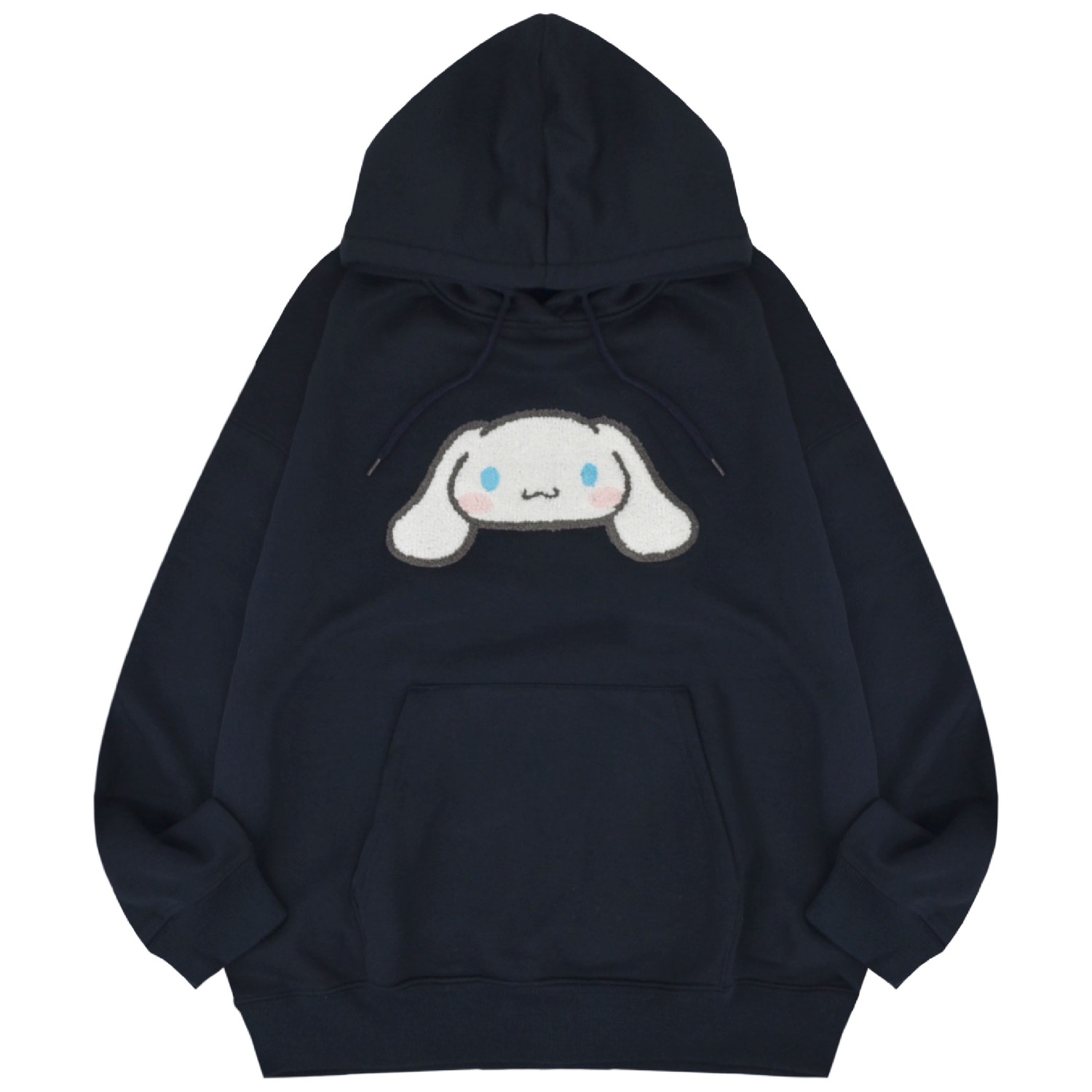 シナモロール パーカー 裏起毛 オーバーサイズ 刺繍 ロゴ サンリオ