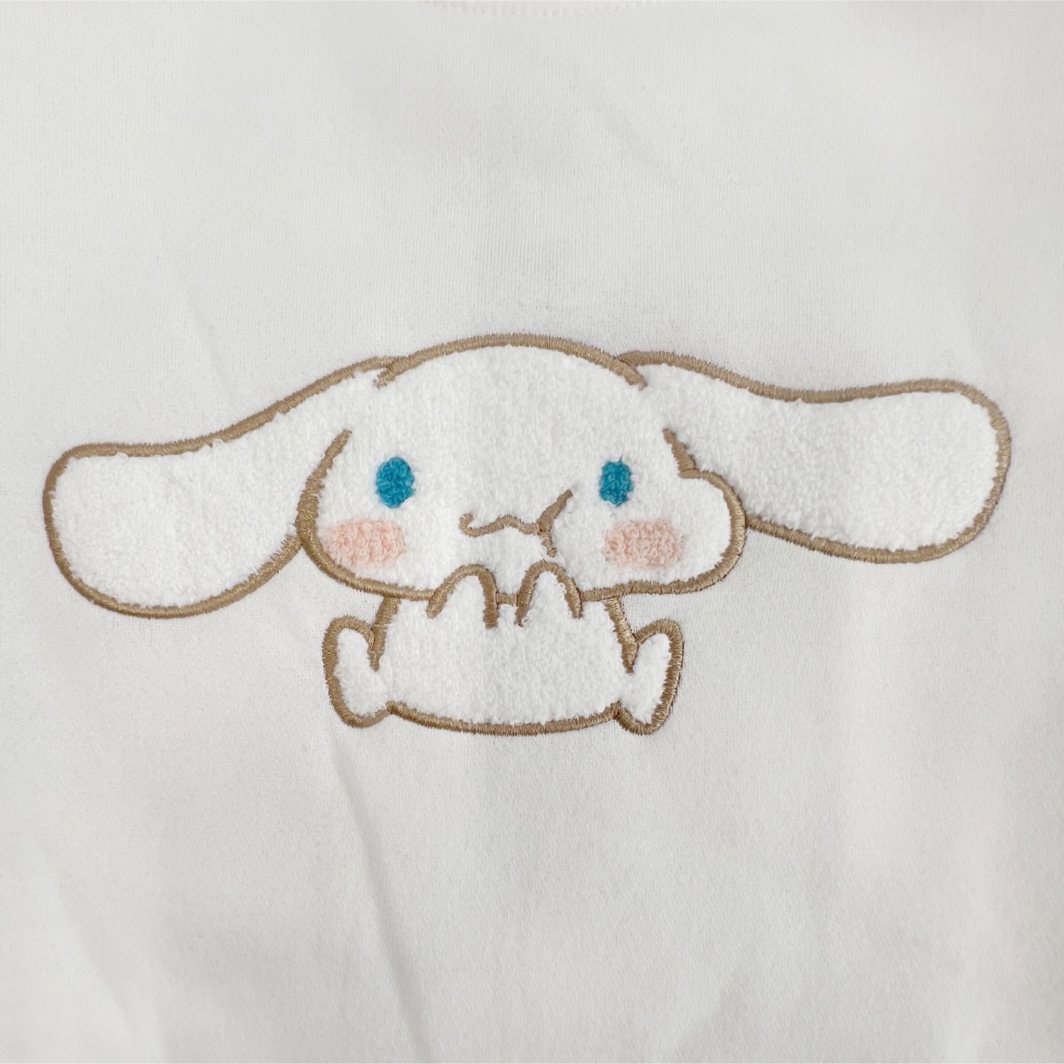 シナモロール サガラ刺繍 裏起毛ビッグシルエット トレーナー オーバー