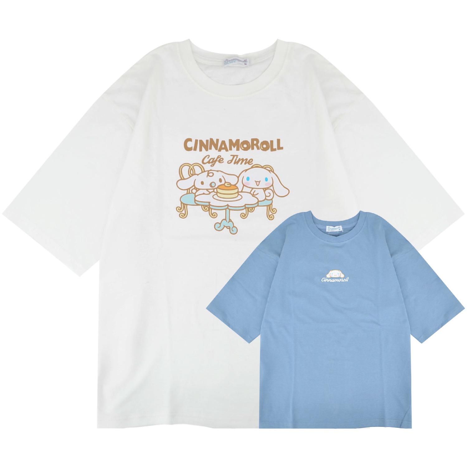 シナモロール Tシャツ オーバーサイズ 半袖 プリント 刺繍 トップス