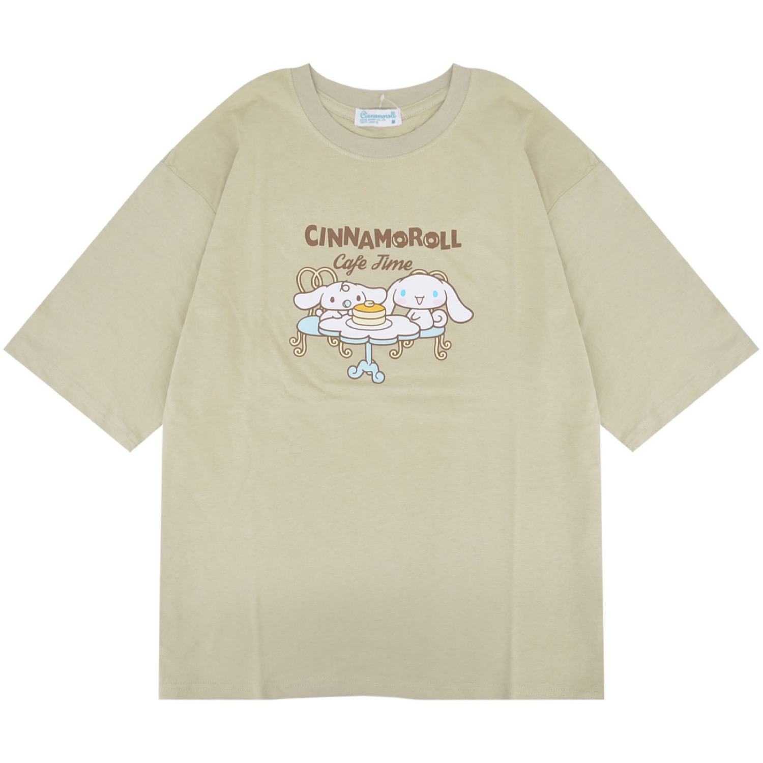 シナモロール Tシャツ オーバーサイズ 半袖 プリント 刺繍 トップス