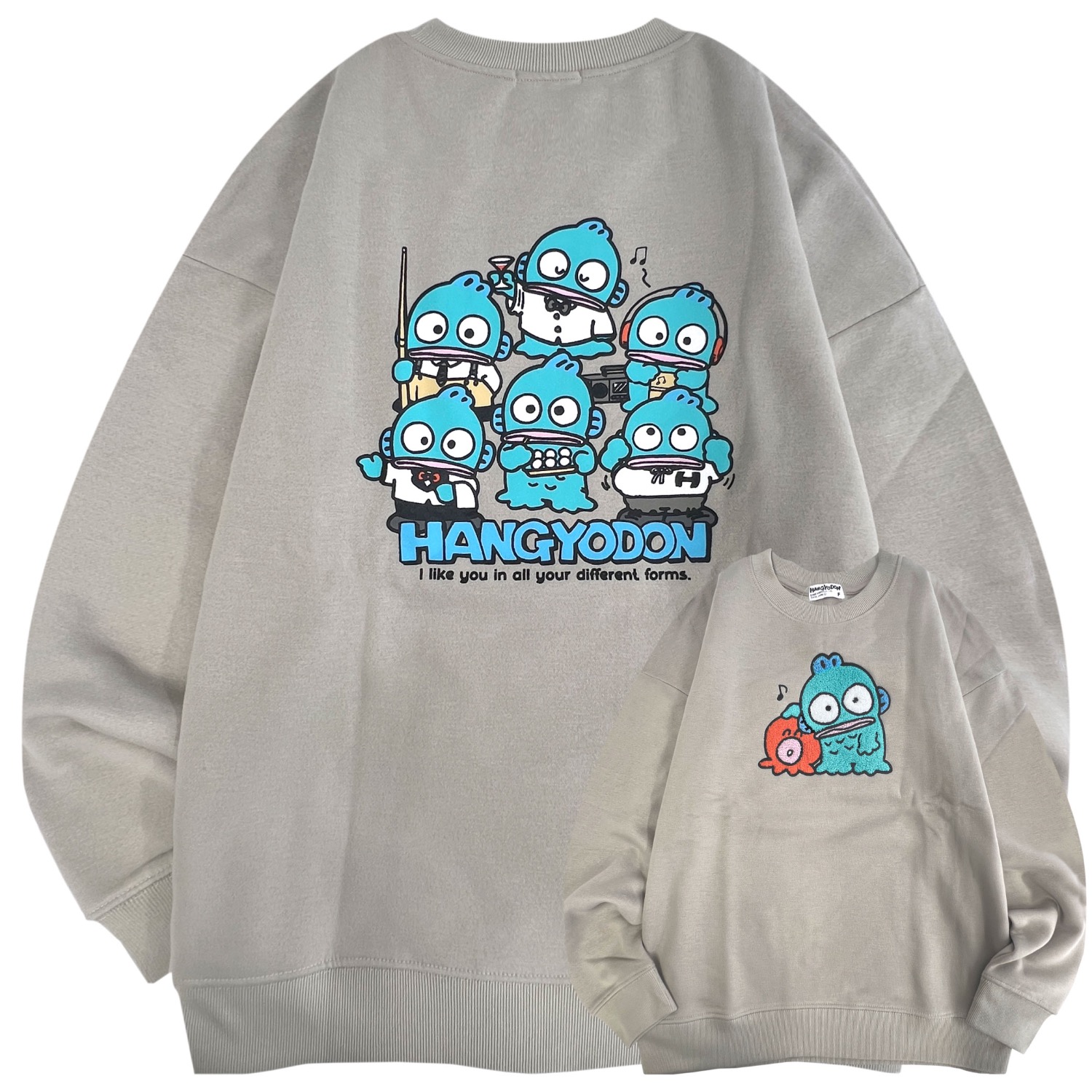 sanrio（サンリオ） ハンギョドン さゆりちゃん サガラ刺繍 裏起毛