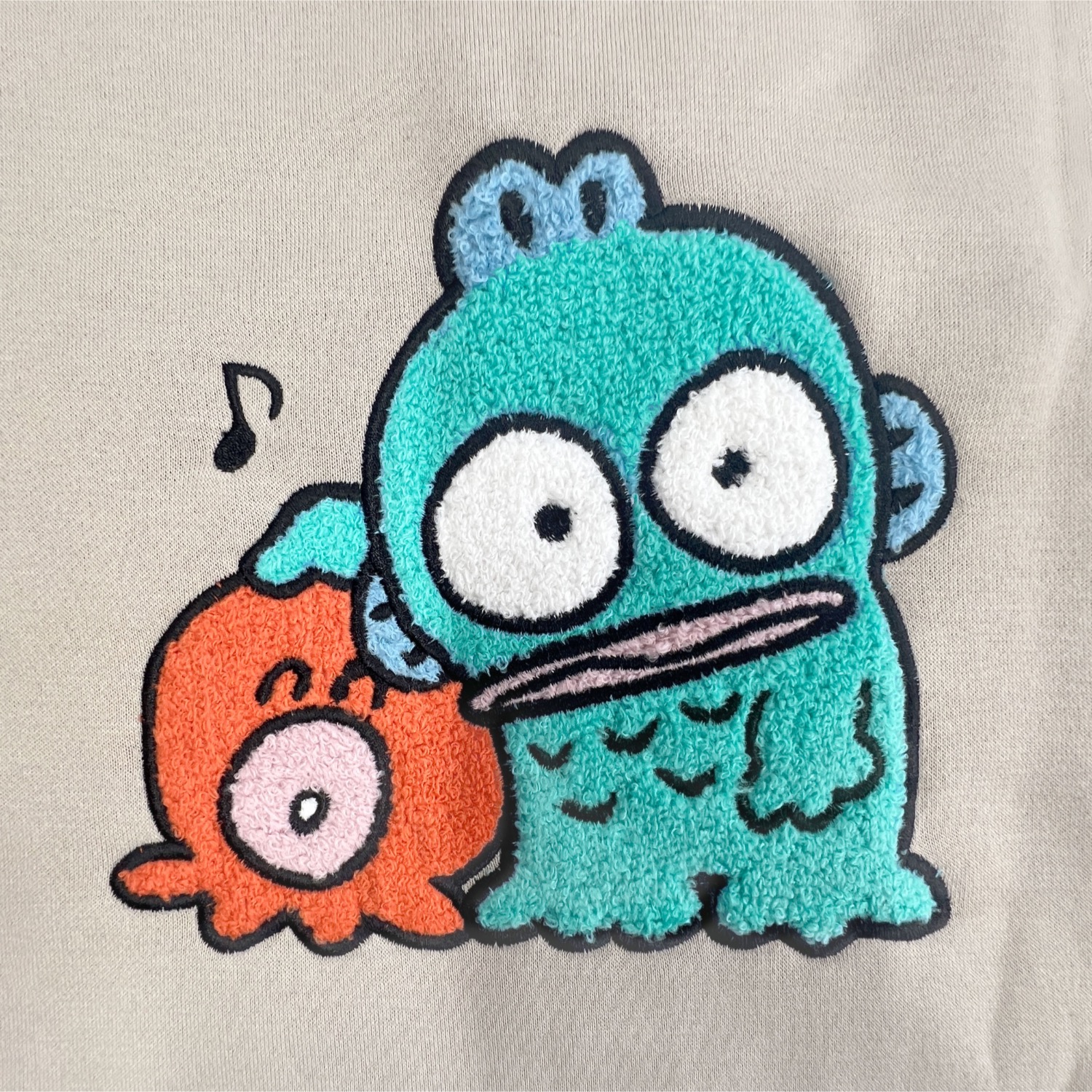 sanrio（サンリオ） ハンギョドン さゆりちゃん サガラ刺繍 裏起毛