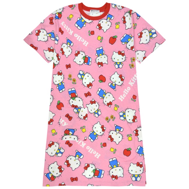 ハローキティ Tシャツ 半袖 ビッグ レディース ワンピース サンリオ