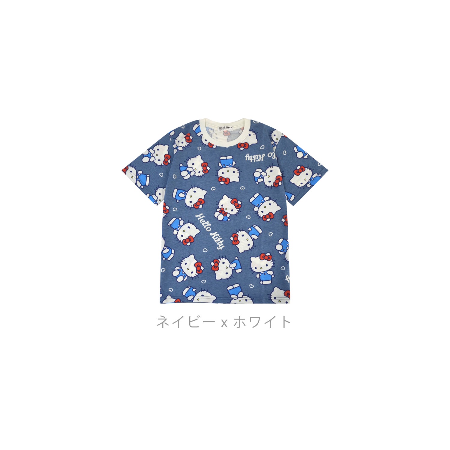 ハローキティ Tシャツ 半袖 総柄 プリント トップス サンリオ