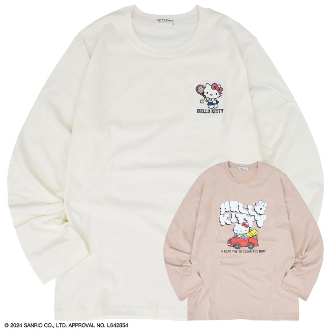 ハローキティ 長袖 Tシャツ 春秋 カジュアル サンリオキャラクターズ
