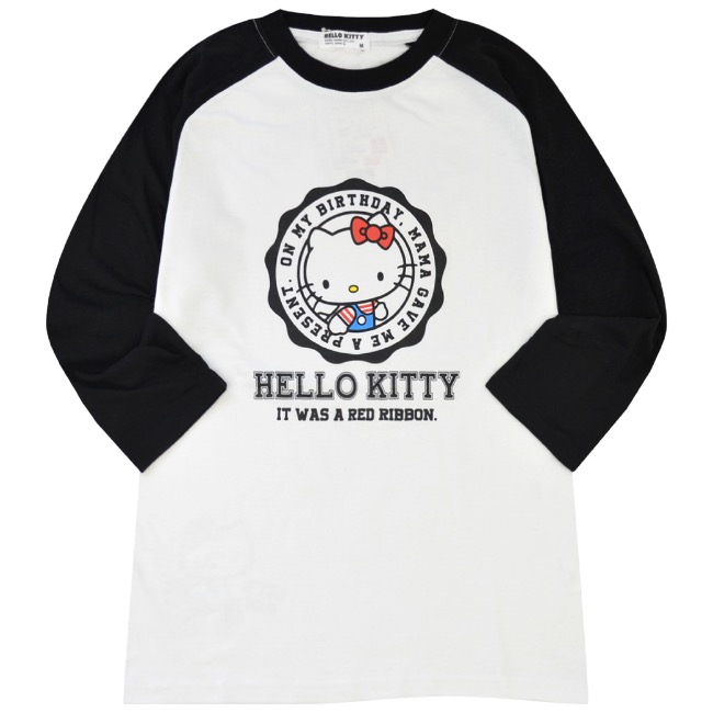 ハローキティ Tシャツ 長袖 ロンT 七分袖 サンリオ キャラクターズ