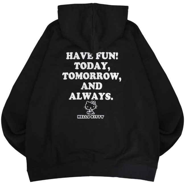 新品未開封 RE. 仲里依紗× ハローキティ ジップパーカー ブラック 新品未開封 RE. 仲里依紗× ハローキティ ジップパーカー