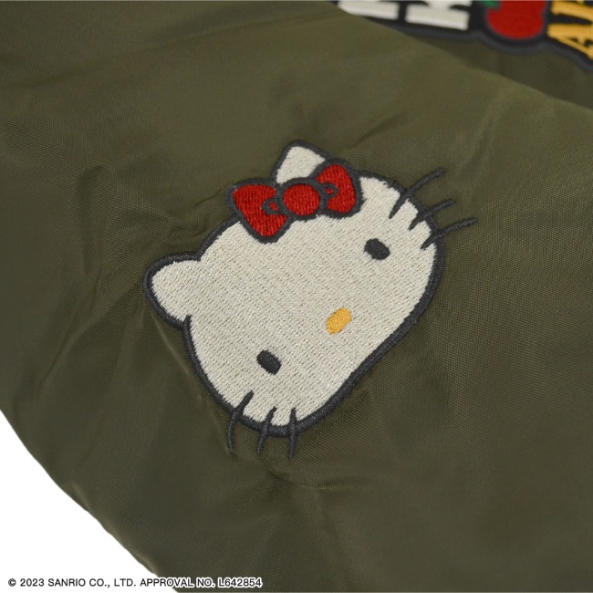 【キティーちゃん】ALPHA INDUSTRIESリバーシブルMA-1 楽天市場】ハローキティ MA-1 ワッペン刺繍 アウター ジャケット