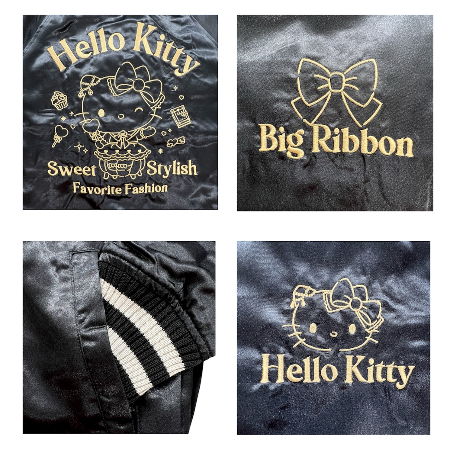 ハローキティ リバーシブル 刺繍 スカジャン 長袖 アウター ジャケット