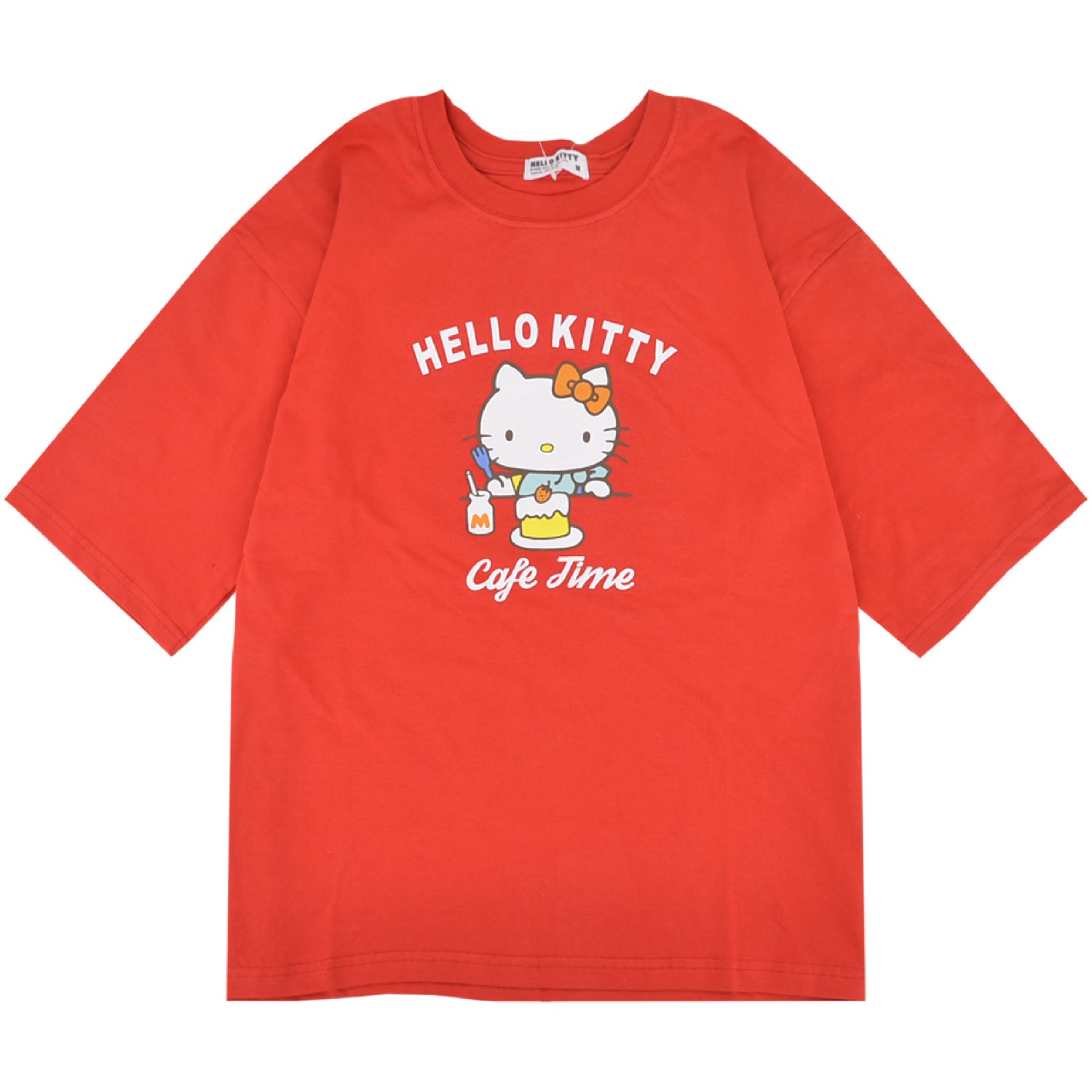ハローキティ Tシャツ オーバーサイズ 半袖 プリント 刺繍 トップス