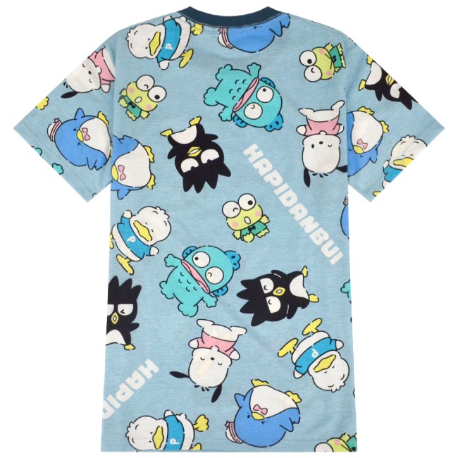 sanrio（サンリオ） はぴだんぶい Tシャツ 総柄 半袖 キャラクターズ