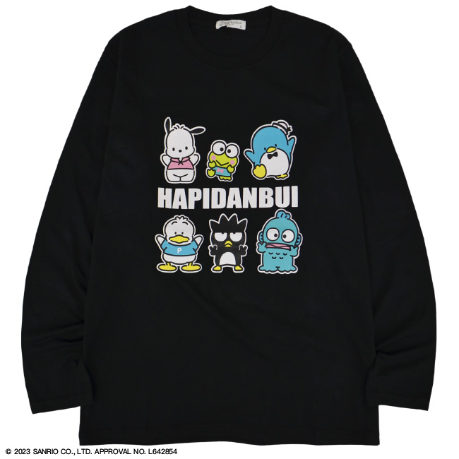 sanrio（サンリオ） はぴだんぶい プリント 長袖 Tシャツ 春秋