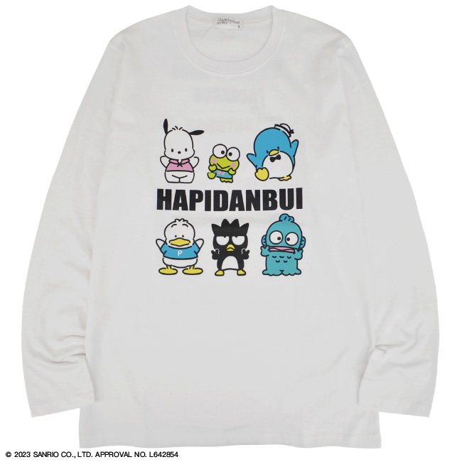 sanrio（サンリオ） はぴだんぶい プリント 長袖 Tシャツ 春秋