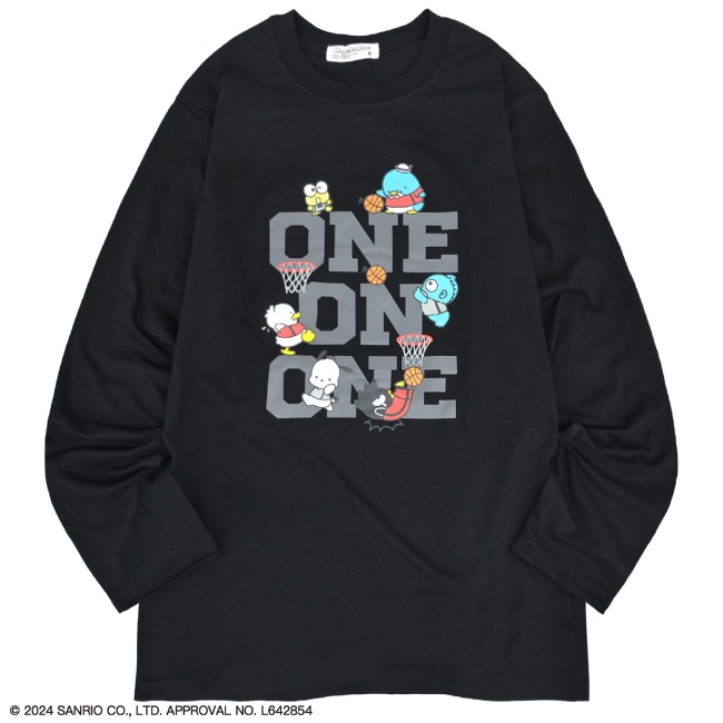 sanrio はぴだんぶい Tシャツ 長袖 ロンT プリント ハンギョドン