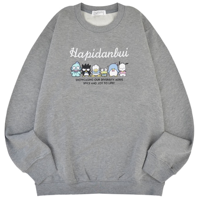 sanrio（サンリオ） はぴだんぶい トレーナー スウェット 裏起毛