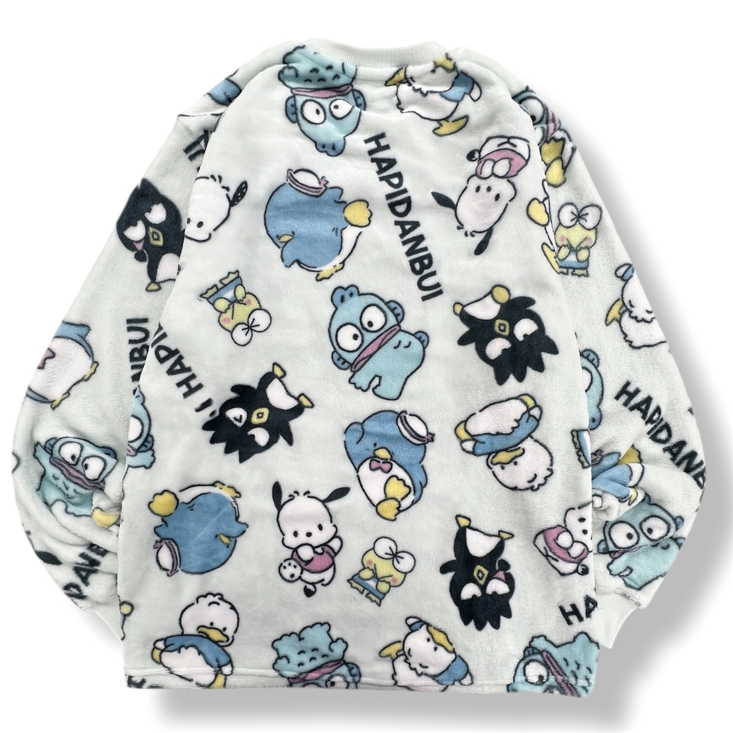 sanrio（サンリオ） はぴだんぶい 総柄 もこふわ 上下セット プリント