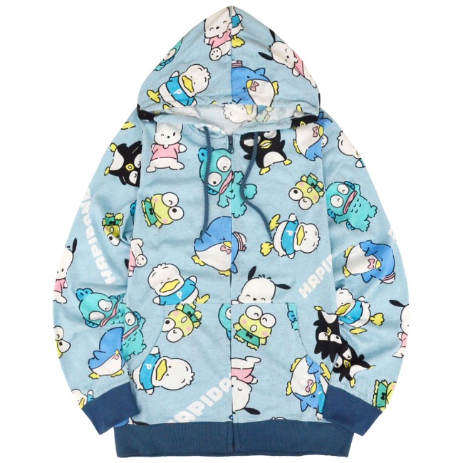 sanrio（サンリオ） はぴだんぶい キャラクターズ パーカー 総柄