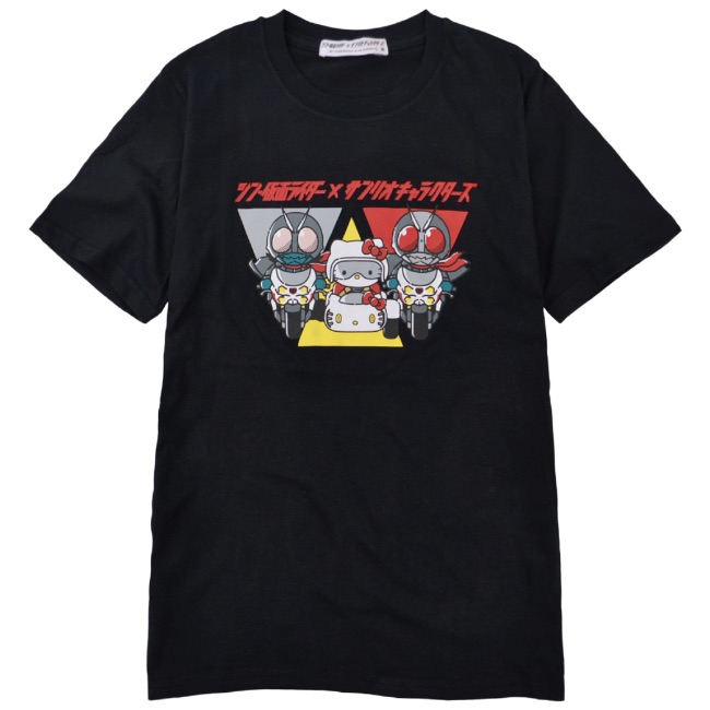 【時間指定不可】 sanrio 半袖 プリントTシャツ コラボ シン仮面ライダーxサンリオ Tシャツ・アパレル