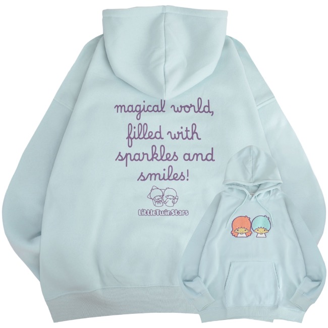 リトルツインスターズ キキララ パーカー 裏起毛 オーバーサイズ 刺繍