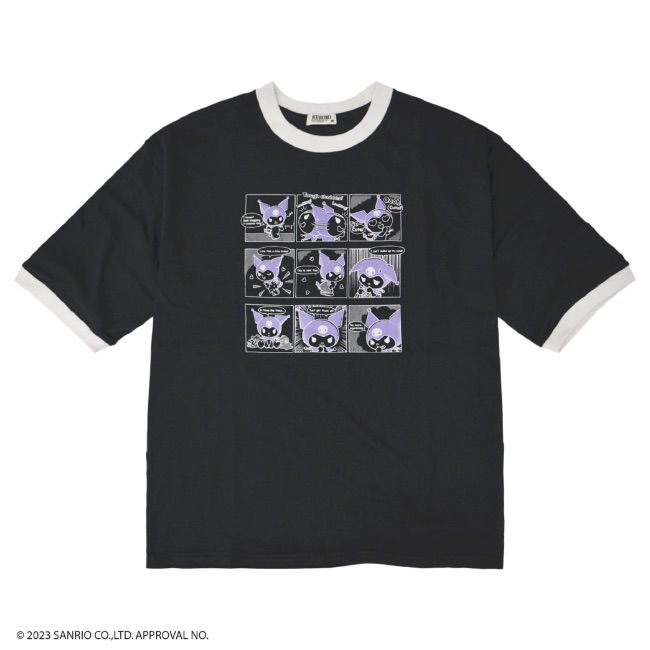 クロミ サンリオ Tシャツ 半袖 リンガーネック トップス ドロップ