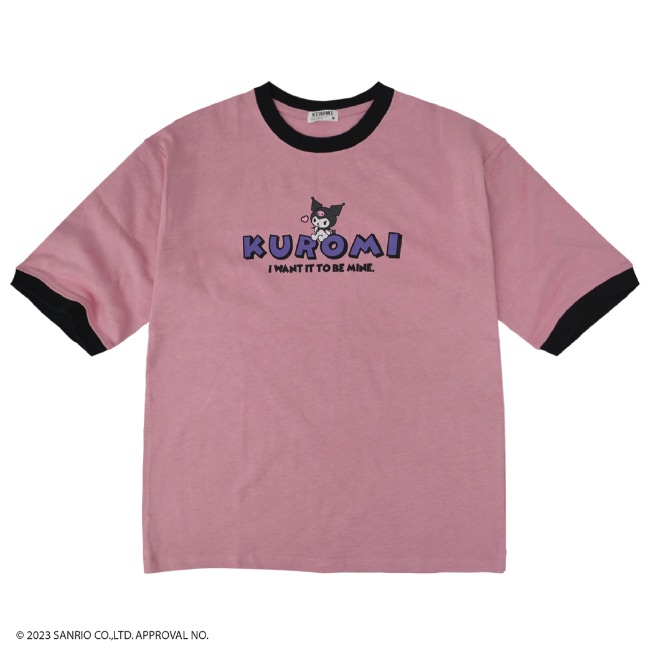 クロミ サンリオ Tシャツ 半袖 リンガーネック トップス ドロップ