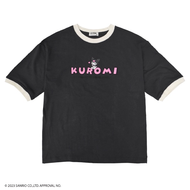 クロミ サンリオ Tシャツ 半袖 リンガーネック トップス ドロップ