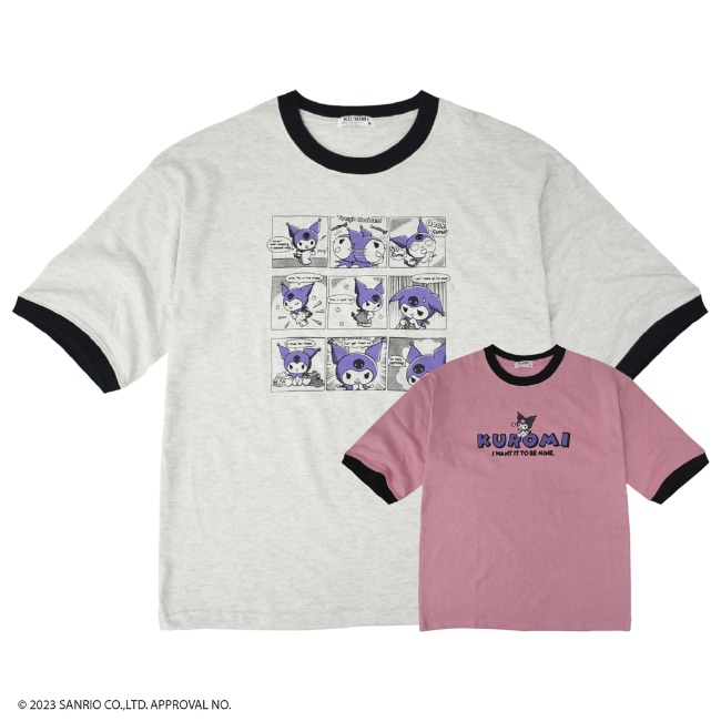クロミ サンリオ Tシャツ 半袖 リンガーネック トップス ドロップ