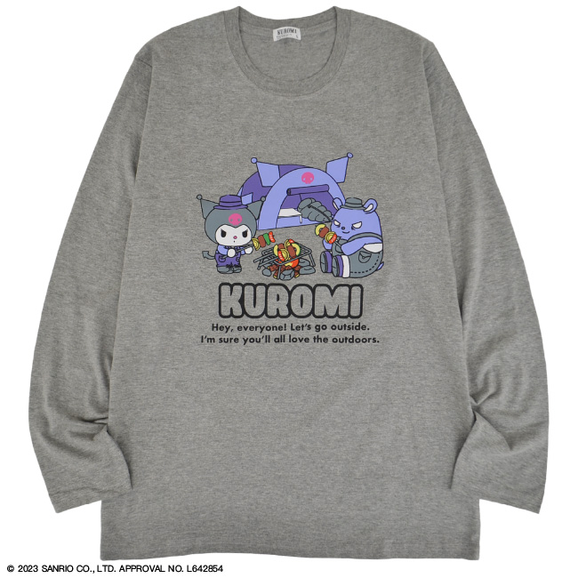 クロミ プリント 長袖 Tシャツ 春秋 サンリオ Sanrio Kuromi｜chara-basket｜04