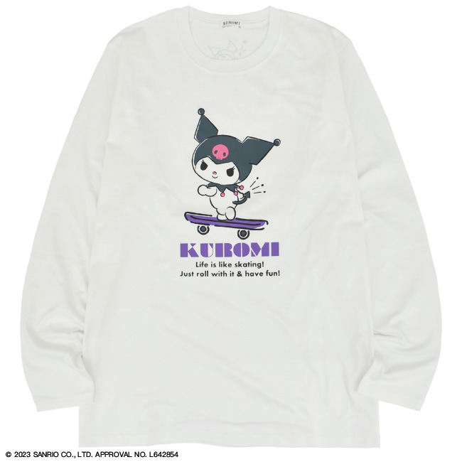 クロミ プリント 長袖 Tシャツ 春秋 サンリオ Sanrio Kuromi｜chara-basket｜09