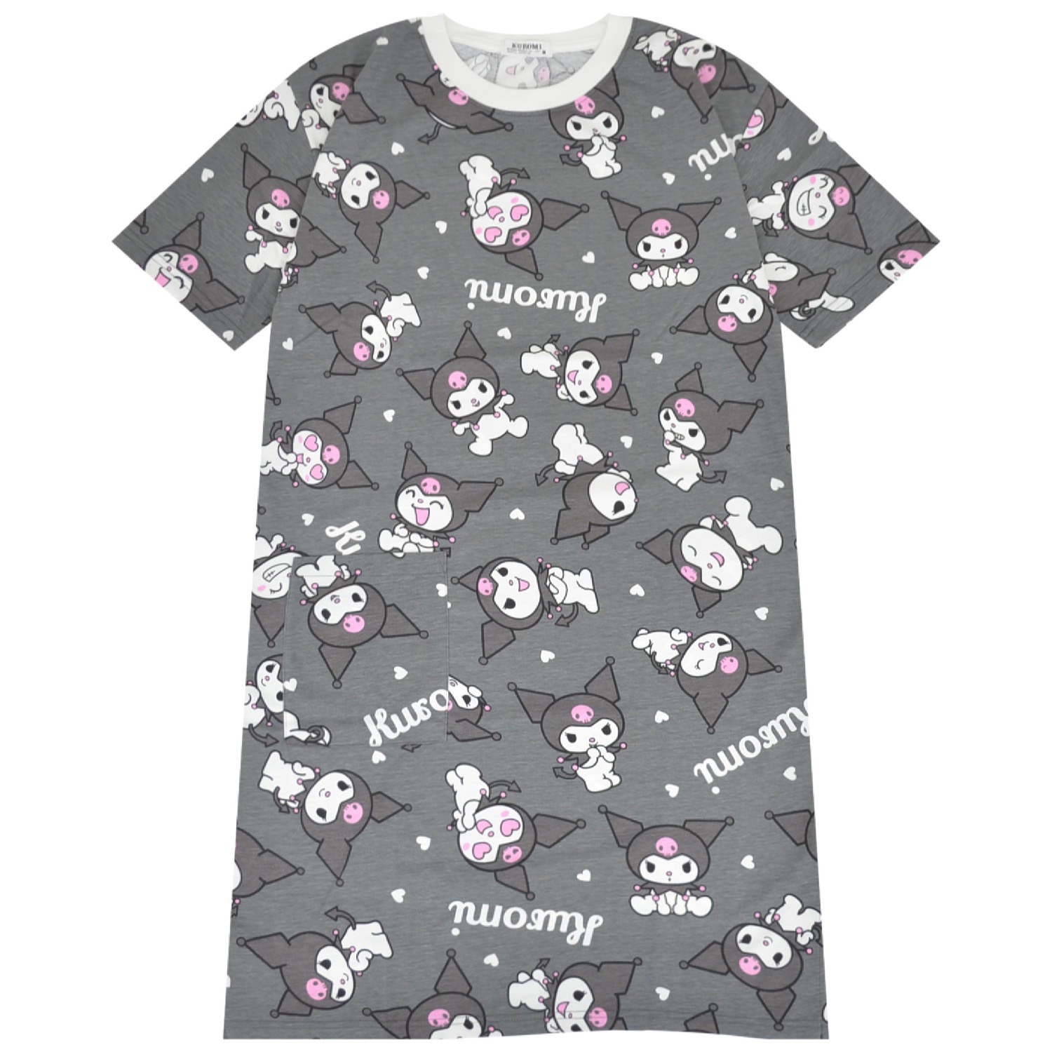 クロミ Tシャツ ワンピース 半袖 総柄 部屋着 ルームウェア サンリオ