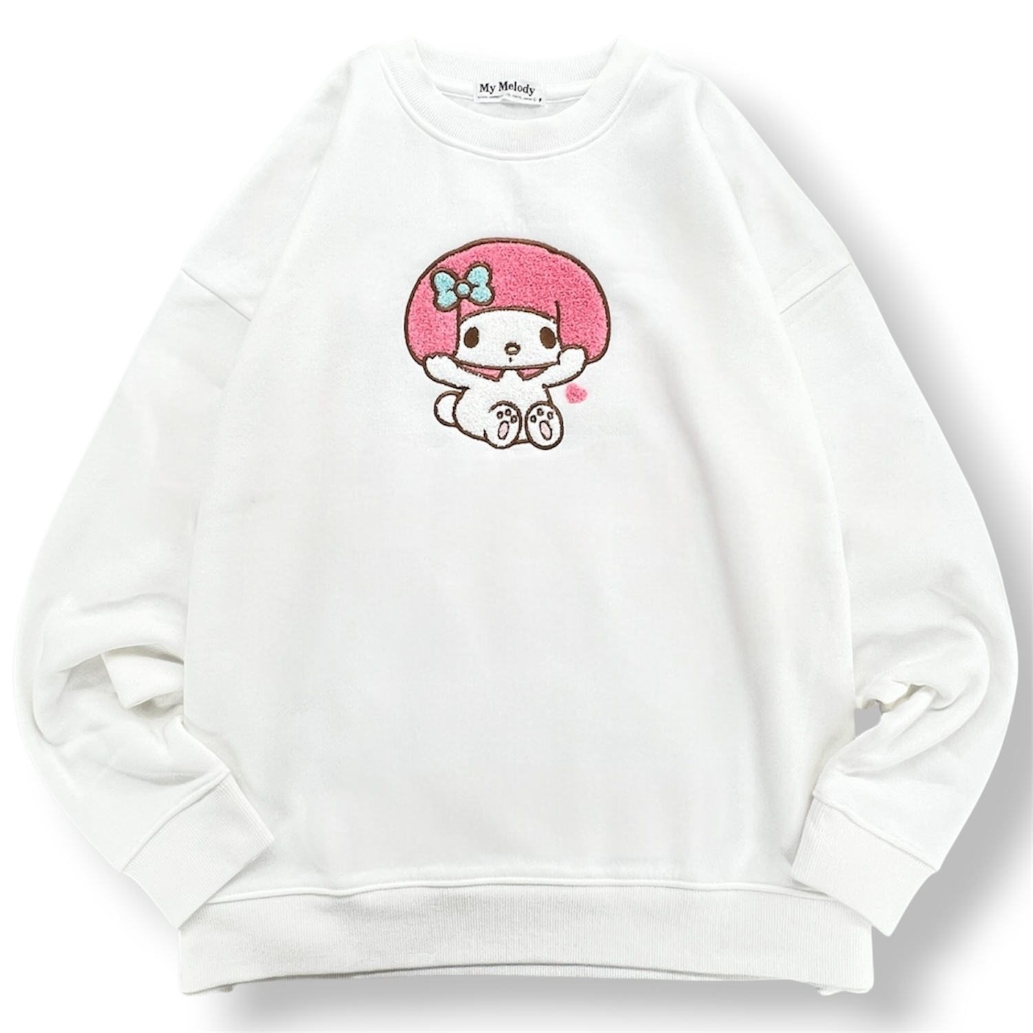 マイメロディ サガラ刺繍 裏起毛 ビッグシルエット トレーナー