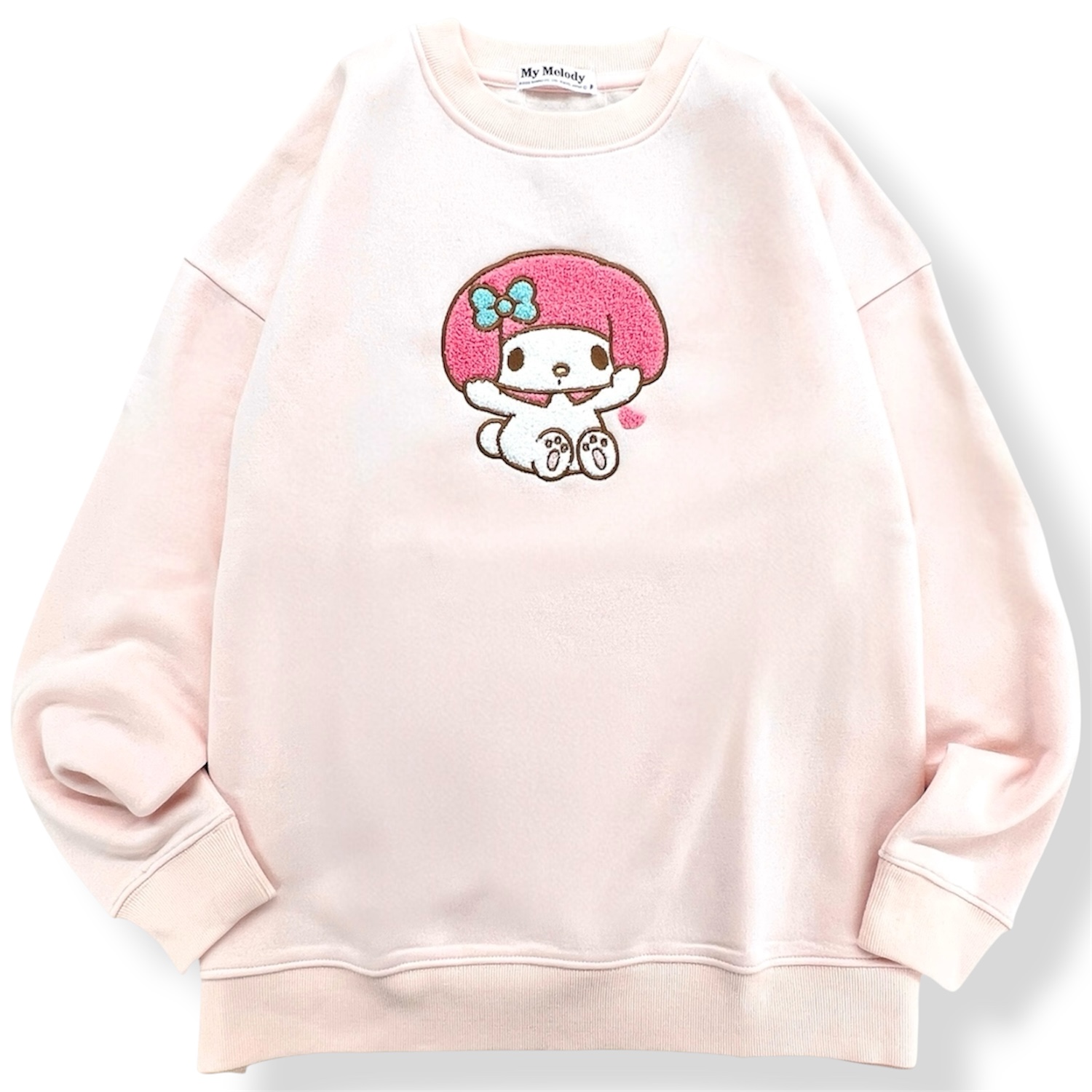 マイメロディ サガラ刺繍 裏起毛 ビッグシルエット トレーナー