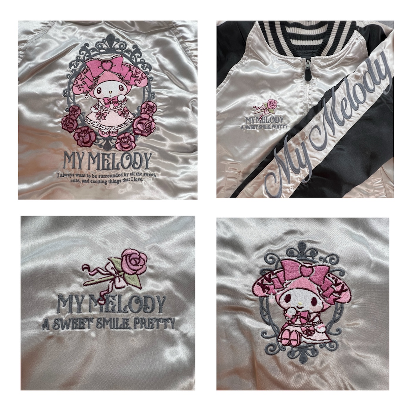 クロミ マイメロディ リバーシブル スカジャン 秋冬 ジャケット アウター キャラクター mm1853-35 ハローキティ クロミ マイメロディ リバーシブル スカジャン 秋冬