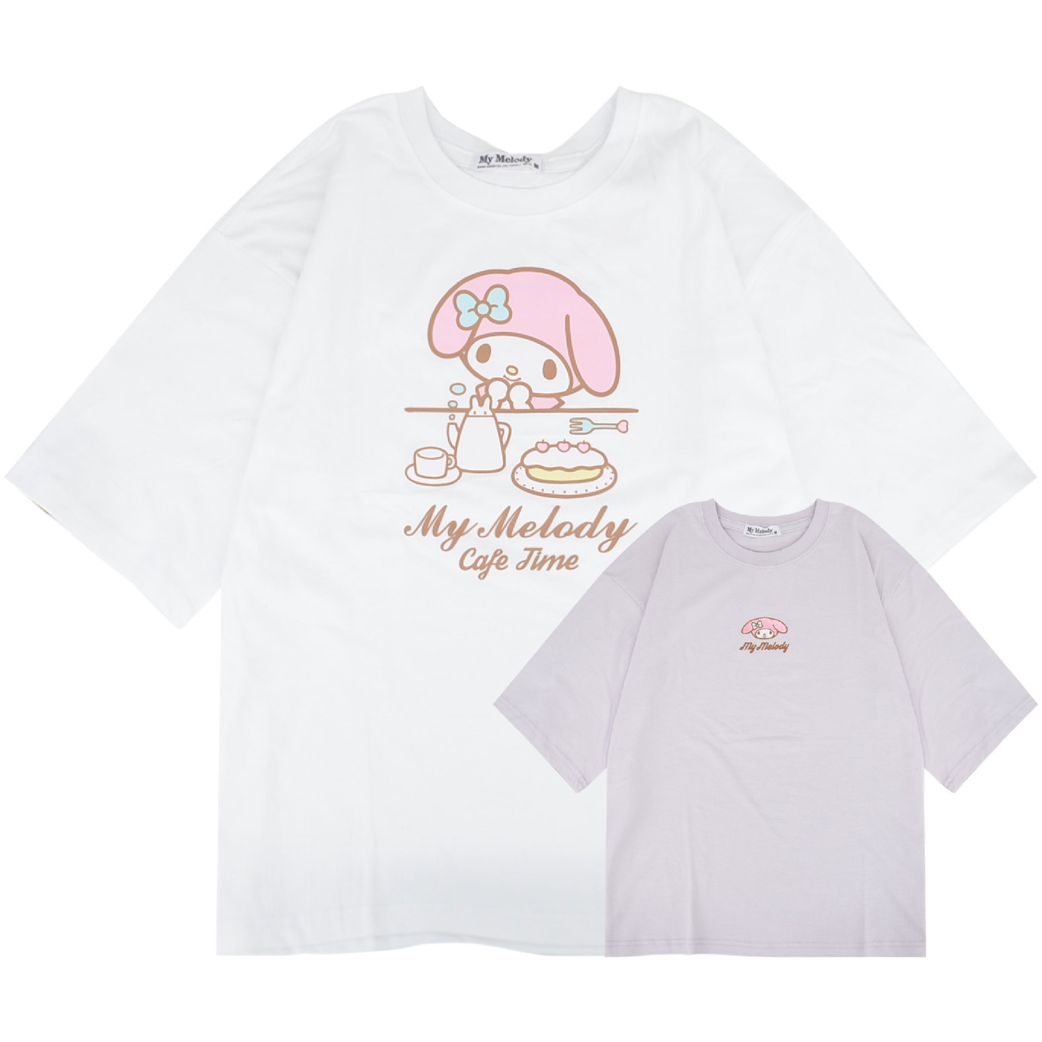 マイメロディ Tシャツ オーバーサイズ 半袖 プリント 刺繍 トップス