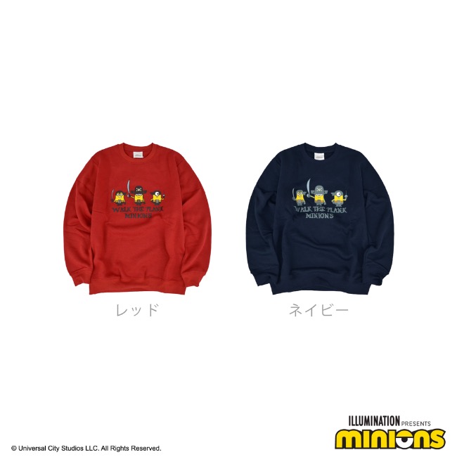SNOOPY ミニオン 裏起毛 トレーナー 秋冬 ミニオンズ 海賊