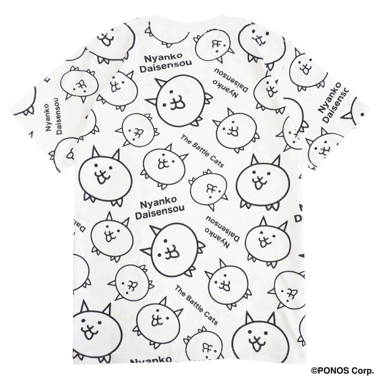 にゃんこ大戦争 Tシャツ 半袖 プリント 総柄 トップス メンズ