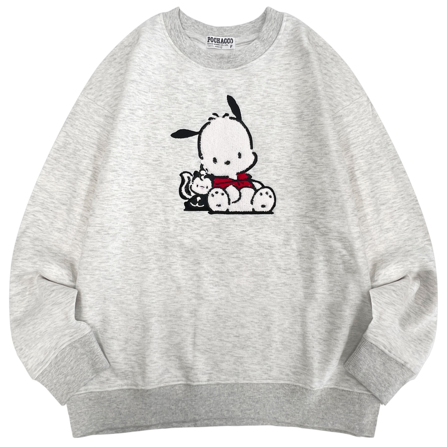 ポチャッコ サガラ刺繍 裏起毛ビッグシルエット トレーナー オーバー