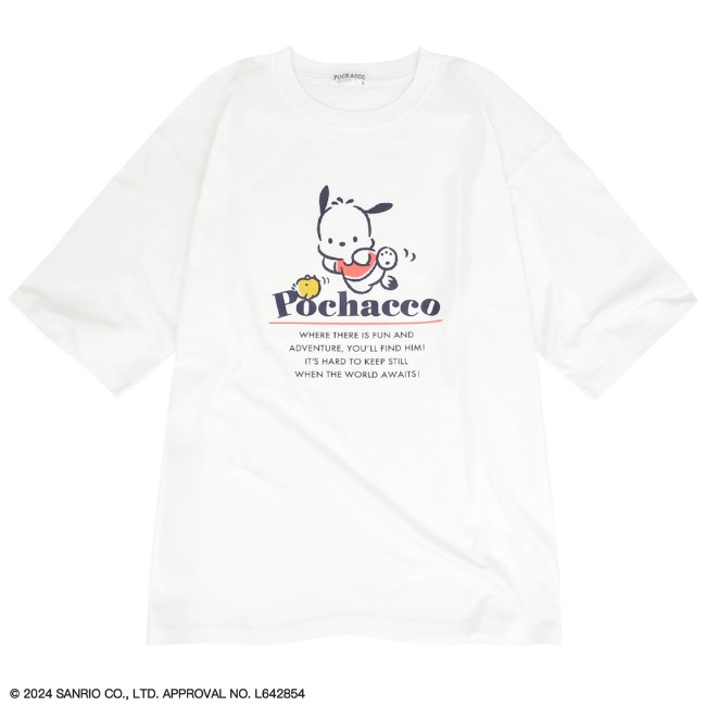 ポチャッコ Tシャツ 半袖  オーバーサイズ プリント 刺繍 サンリオ キャラクターズ｜chara-basket｜06