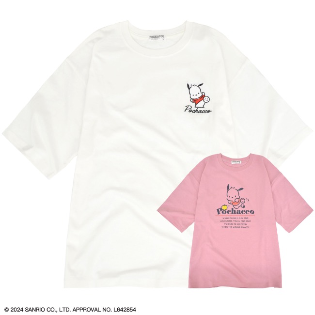 ポチャッコ Tシャツ 半袖 オーバーサイズ プリント 刺繍 サンリオ