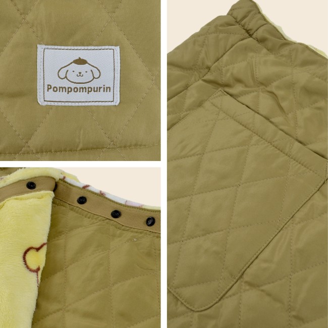 ポムポムプリン サンリオ スカート ひざ掛け ブランケット ポンチョ