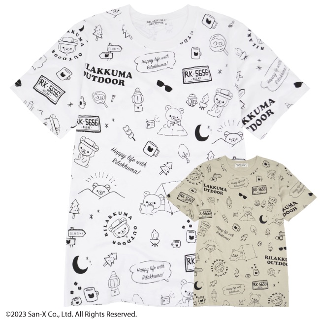 San-X リラックマ アウトドア Tシャツ 半袖 春夏 Rilakkuma San