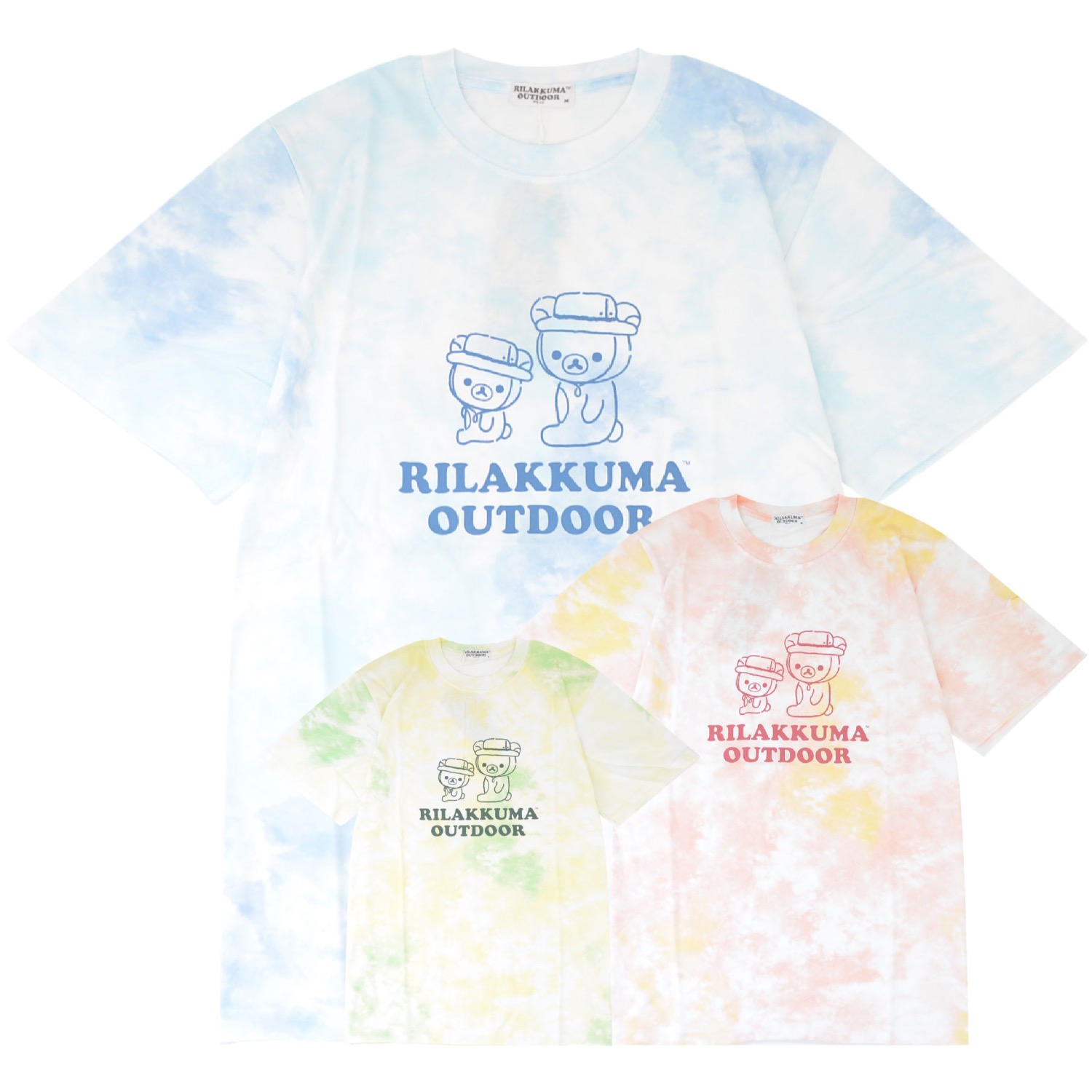 San-X（サンエックス） リラックマ Tシャツ 半袖 タイダイ アウトドア